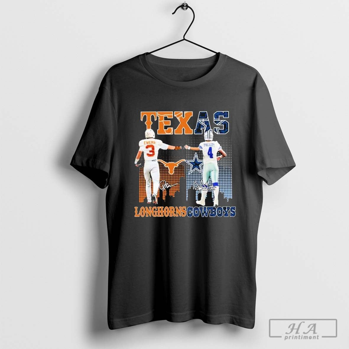 Texas Sports Ewers Texas Longhorns X Prescott Dallas Cowboys Shirt Hoodie, Sweatshirt | CoreVibeTees.com