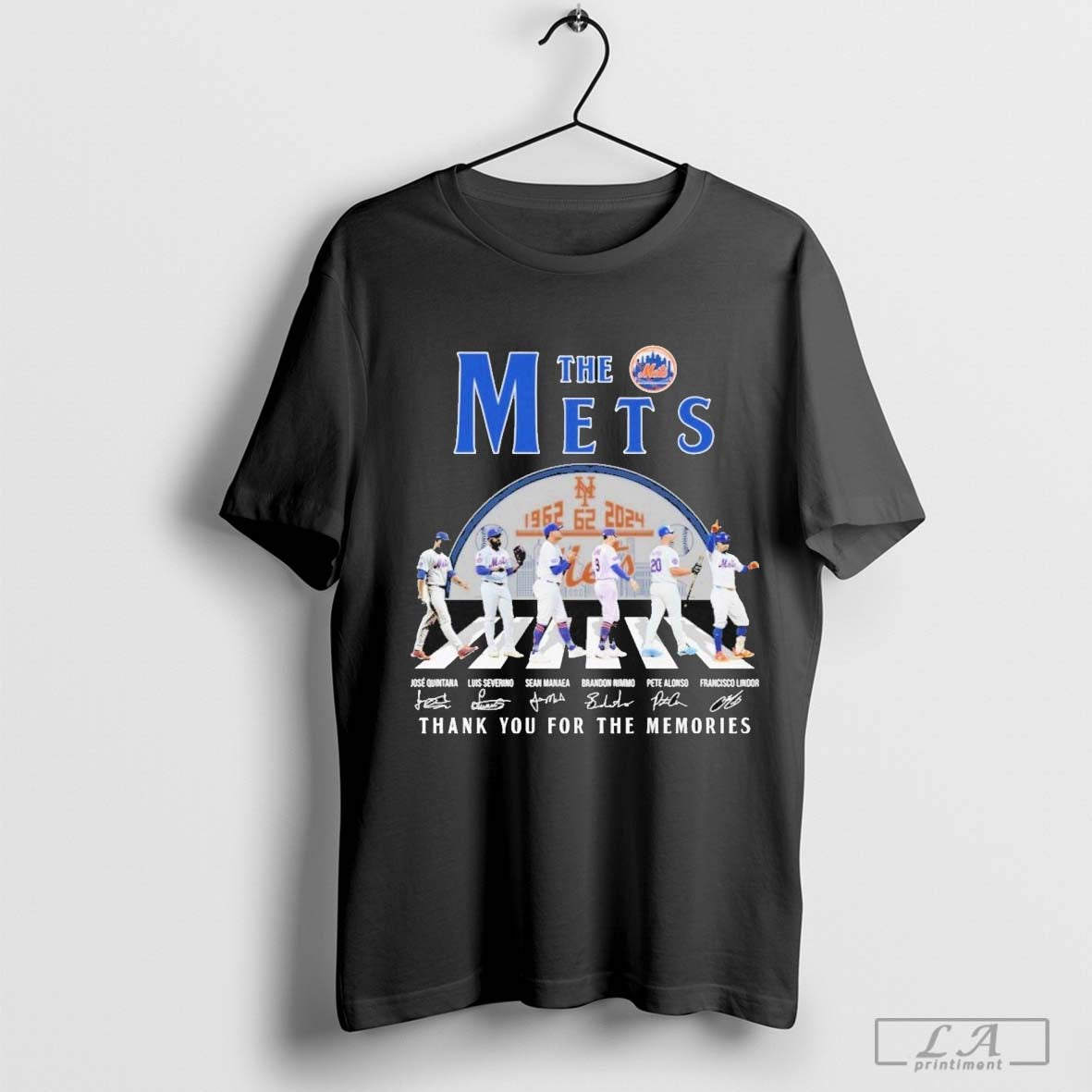 The New York Mets 1962-2024 Signature Thank You For The Memories T-Shirt Hoodie, Sweatshirt | CoreVibeTees.com