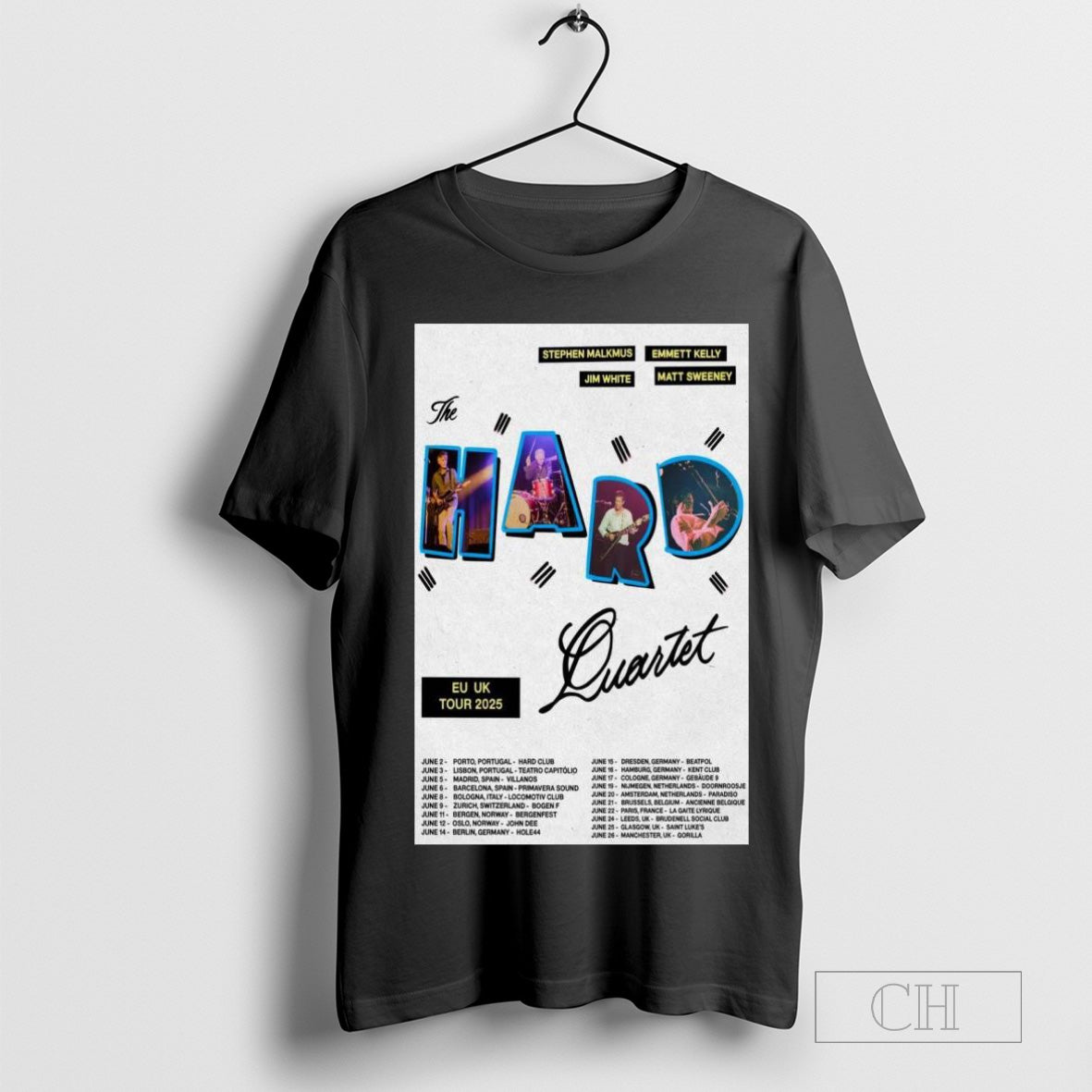 The Hard Quartet EU UK Tour 2025 Poster shirt Hoodie, Sweatshirt | CoreVibeTees.com