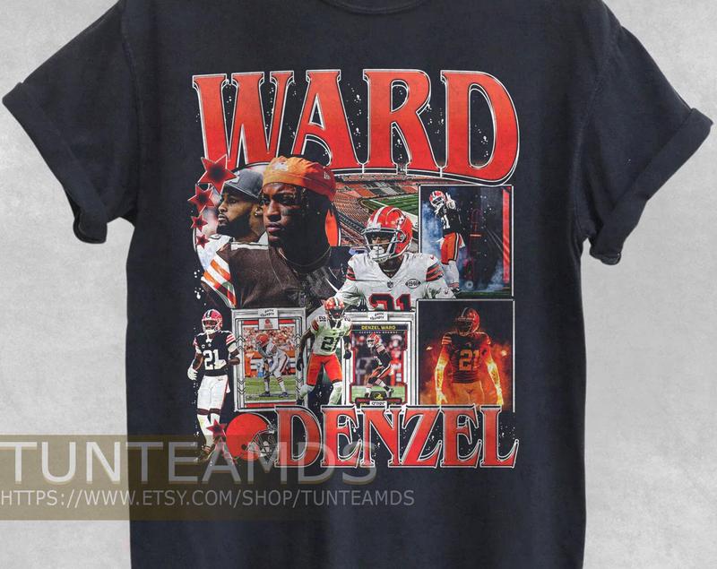 Vintage Denzel Ward Shirt, Sweatshirt , Football Shirt, Classic 90S Graphic Tee, Unisex, Vintage Bootleg,... (Image 1)