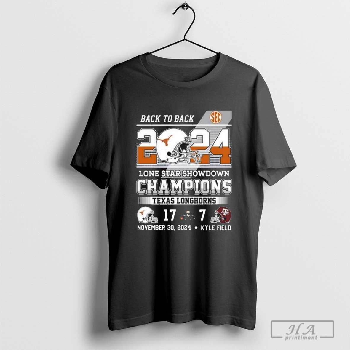 Texas Longhorns 2024 Lone Star Showdown Champs In Kyle Field T-Shirts Hoodie, Sweatshirt | CoreVibeTees.com