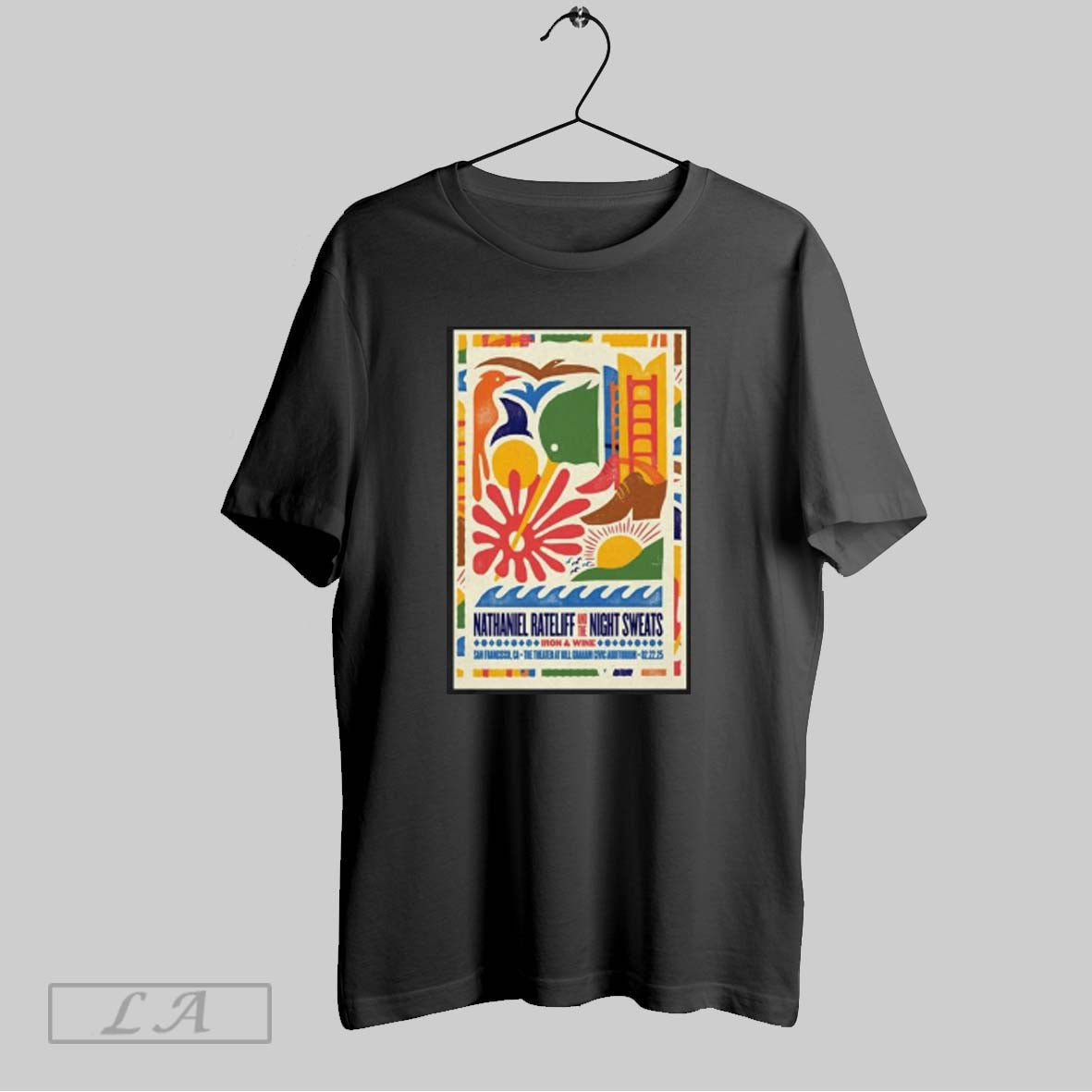 Top Nathaniel Rateliff And The Night Sweats Bill Graham Civic Auditorium San Francisco Ca February 22 2025 T-Shirts,...