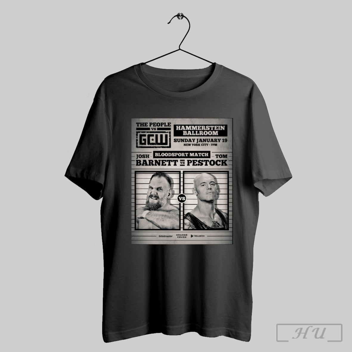 The People Vs Gcw Hammerstein Ballroom Sunday Jan 19 New York City Josh Barnett Vs Tom Pestock Poster T Shirt Hoodie,...