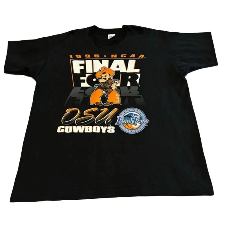 Vintage Salem Oklahoma State 1995 Final Four Tee Classic Cotton Menswear Top Hoodie, Sweatshirt | CoreVibeTees.com (Image 1)