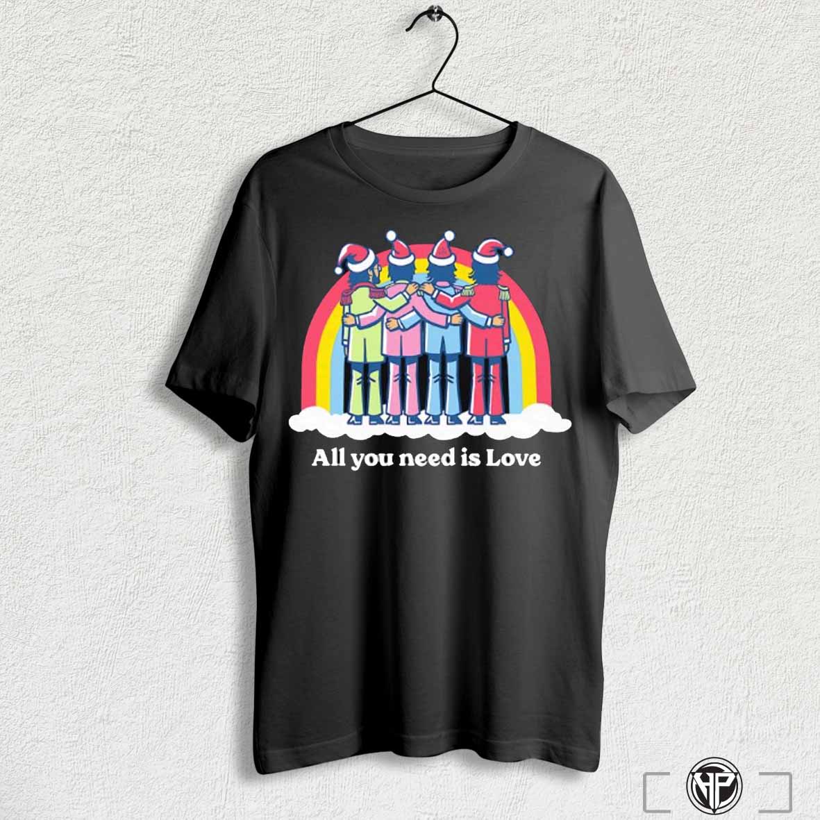 This Christmas All You Need Is Love Rainbow Shirt Hoodie, Sweatshirt | CoreVibeTees.com