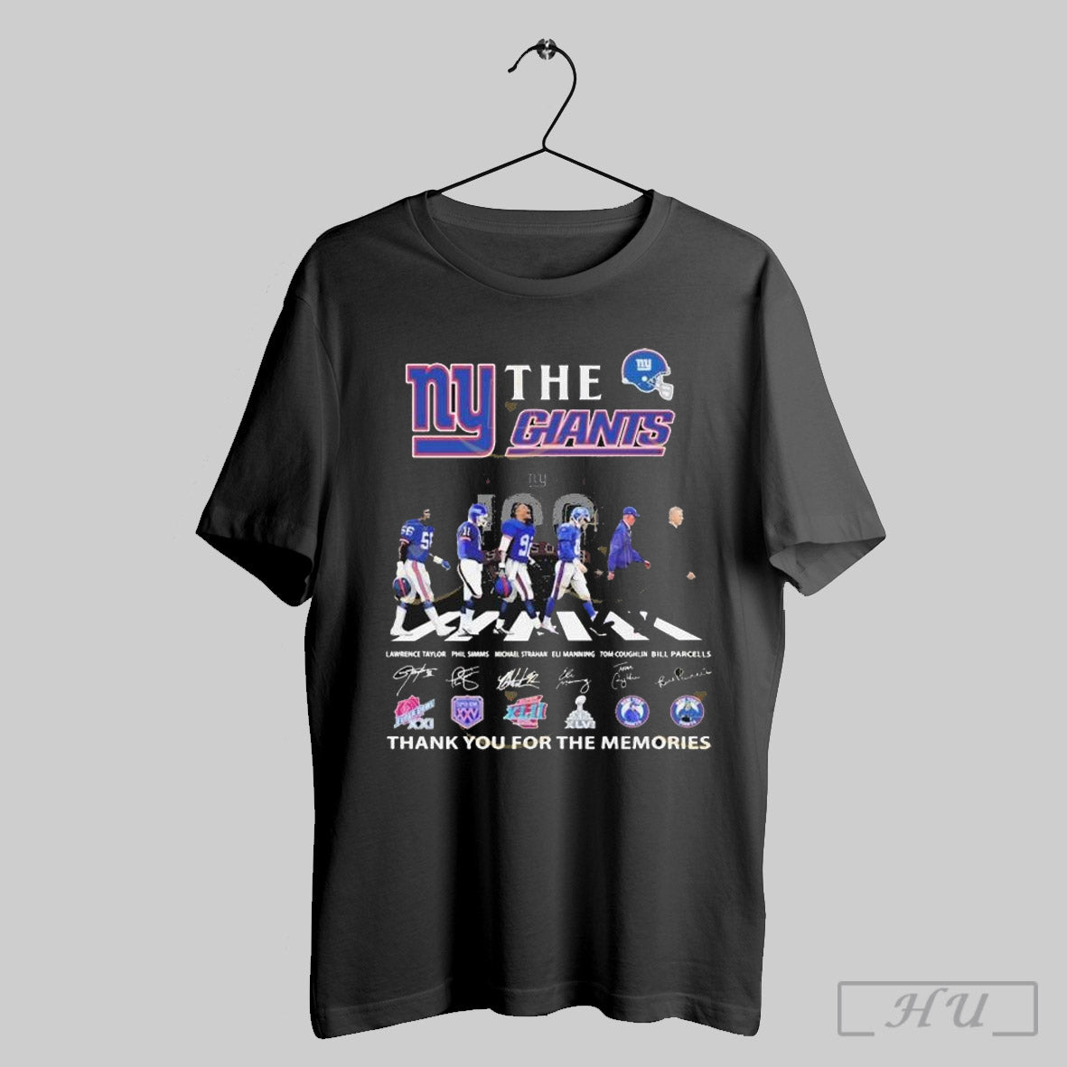 The New York Giants 100 Years Signature Thank You For The Memories Signatures T Shirt Hoodie, Sweatshirt | CoreVibeTees.com