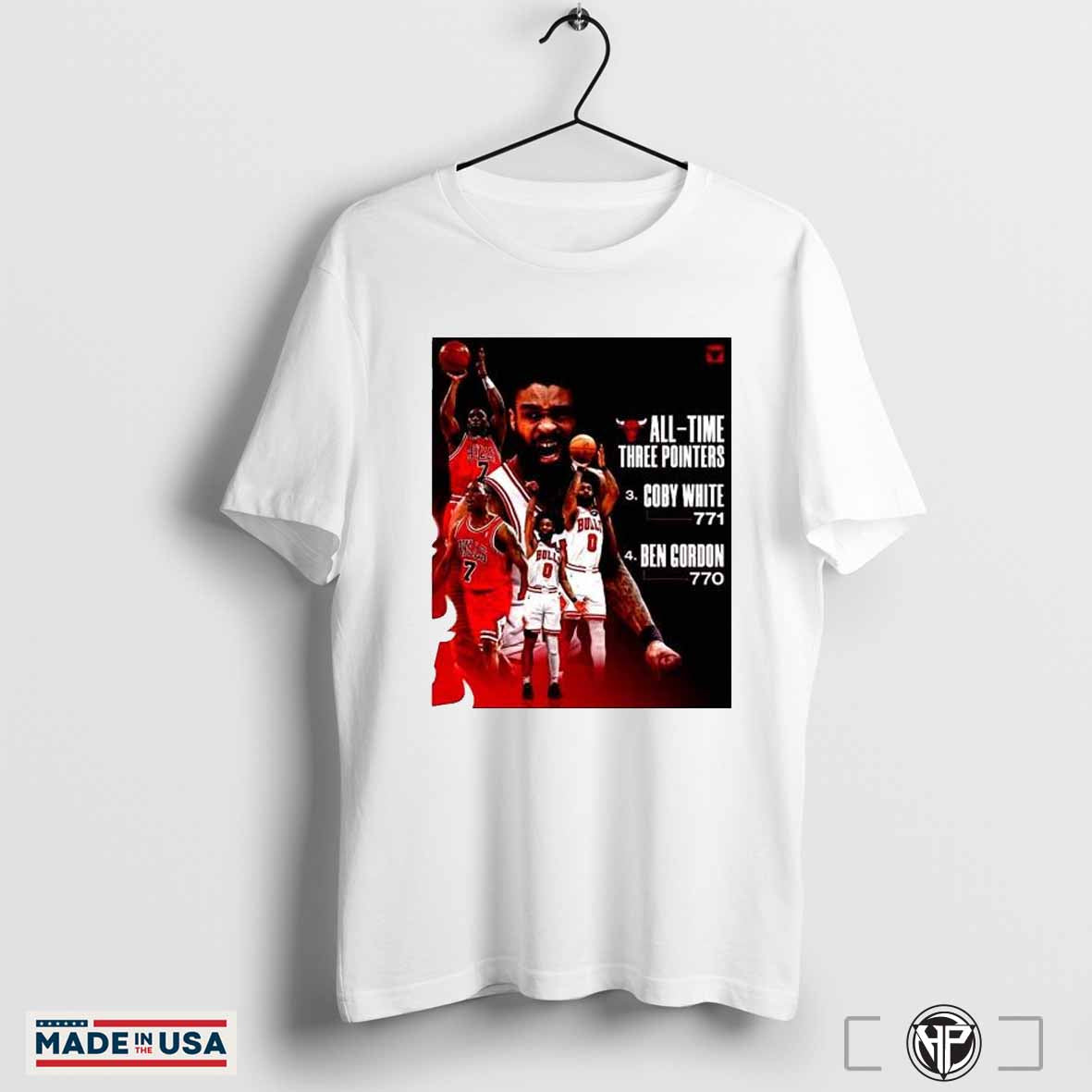Time Three Pointers Coby White has passed Ben Gordon to become No. 3 on the Chicago Bulls Shirt Hoodie, Sweatshirt