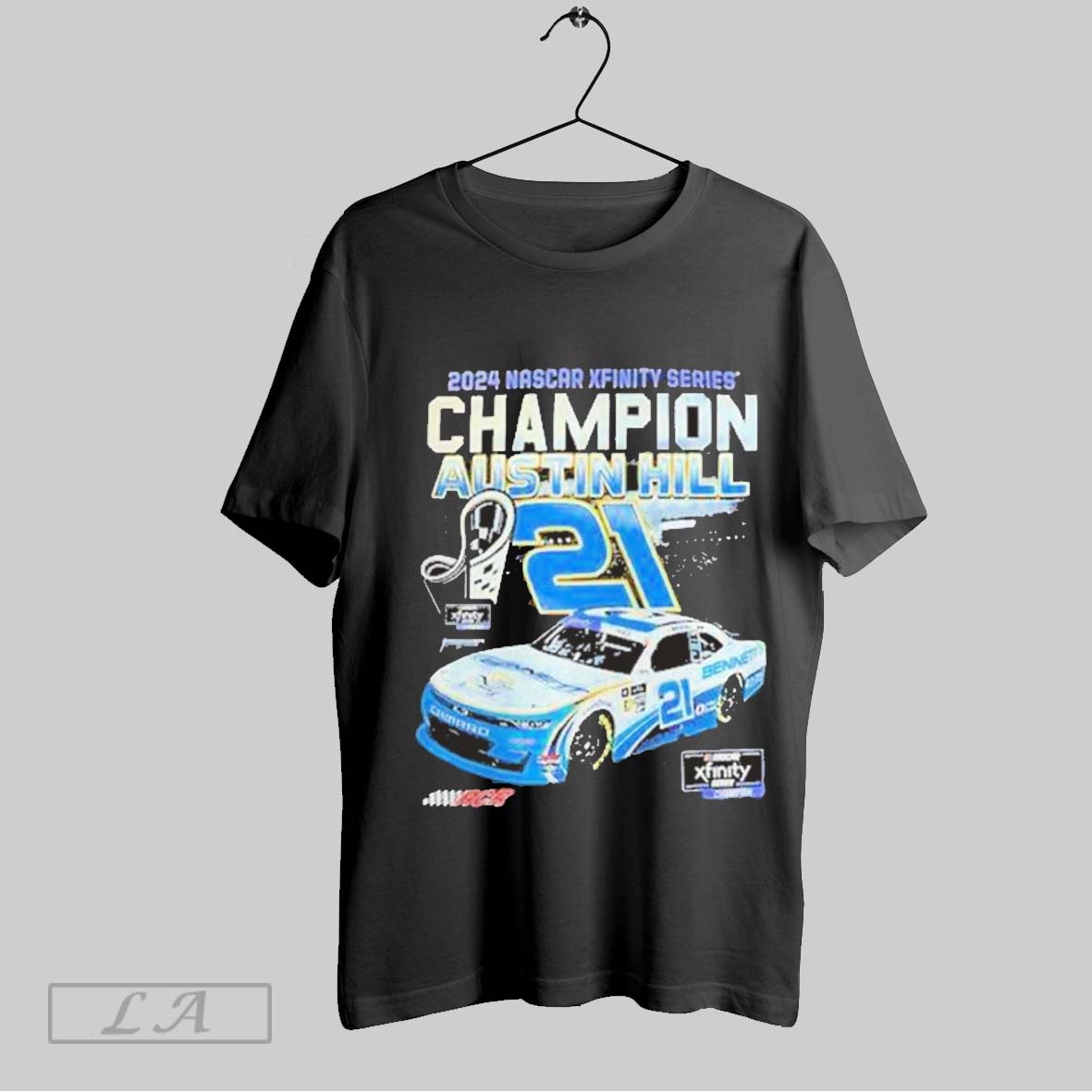 Top Austin Hill 2024 Nhscar Xfinity Series Champion T Shirt Hoodie, Sweatshirt | CoreVibeTees.com