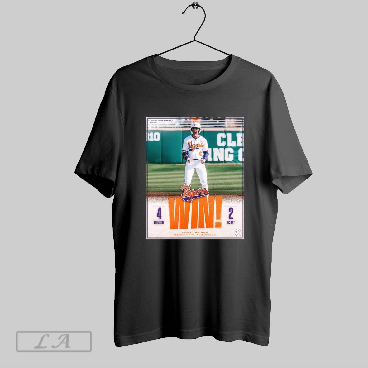 Top Clemson Tigers Baseball Team 128 Win North Carolina At Aggies 4 2 Score Up Next Winthrop Poster Shirt Hoodie, Sweatshirt