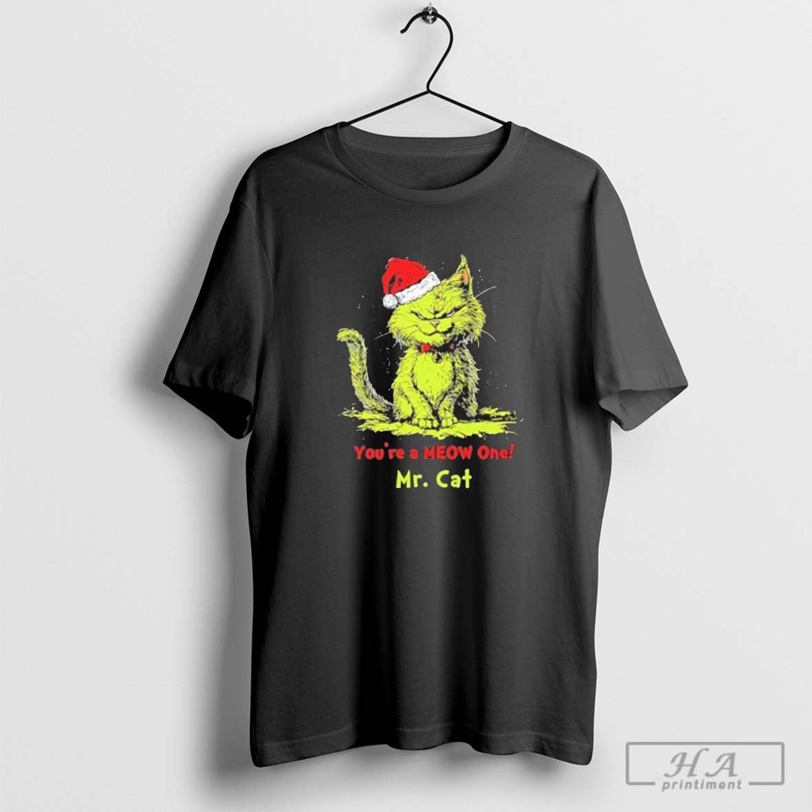 The Grinch Youâ€™re A Meow One Mr Cat Christmas Shirt Hoodie, Sweatshirt | CoreVibeTees.com