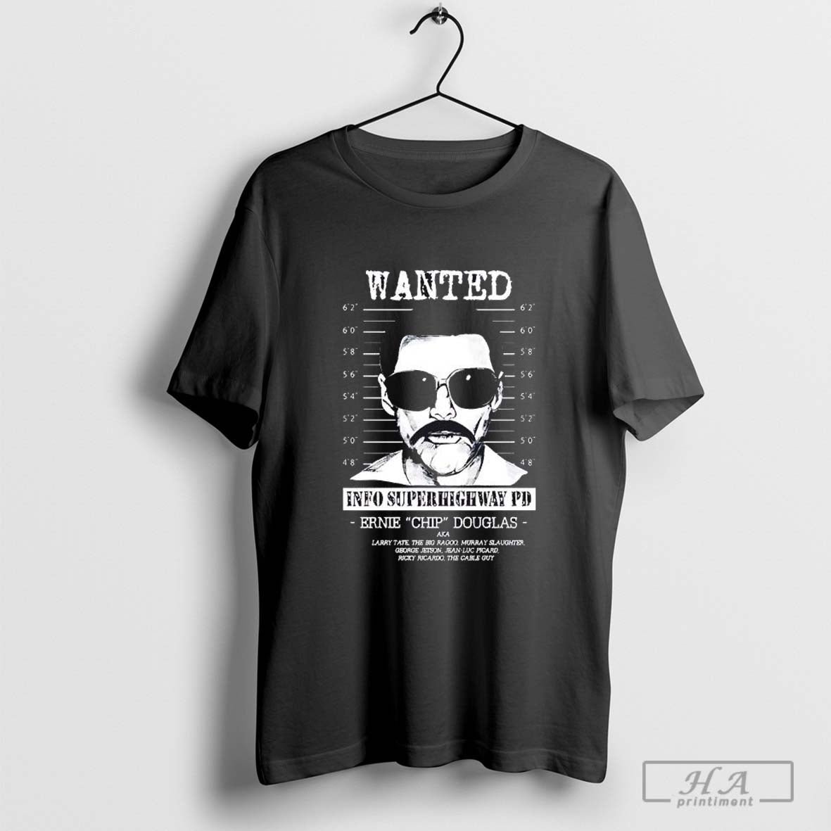Top Mugshot Wanted Info Superhighway PD Ernie Chip Douglas Shirt Hoodie, Sweatshirt | CoreVibeTees.com