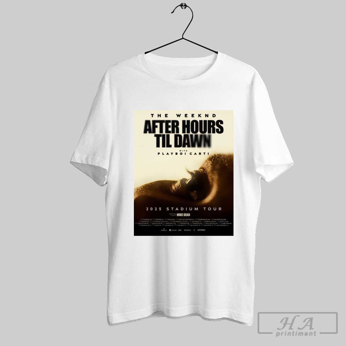 The Weekend After Hours Til Dawn With Playboi Carti 2025 Stadium Tour Special Guest Mike Dean Poster T Shirt Hoodie,...