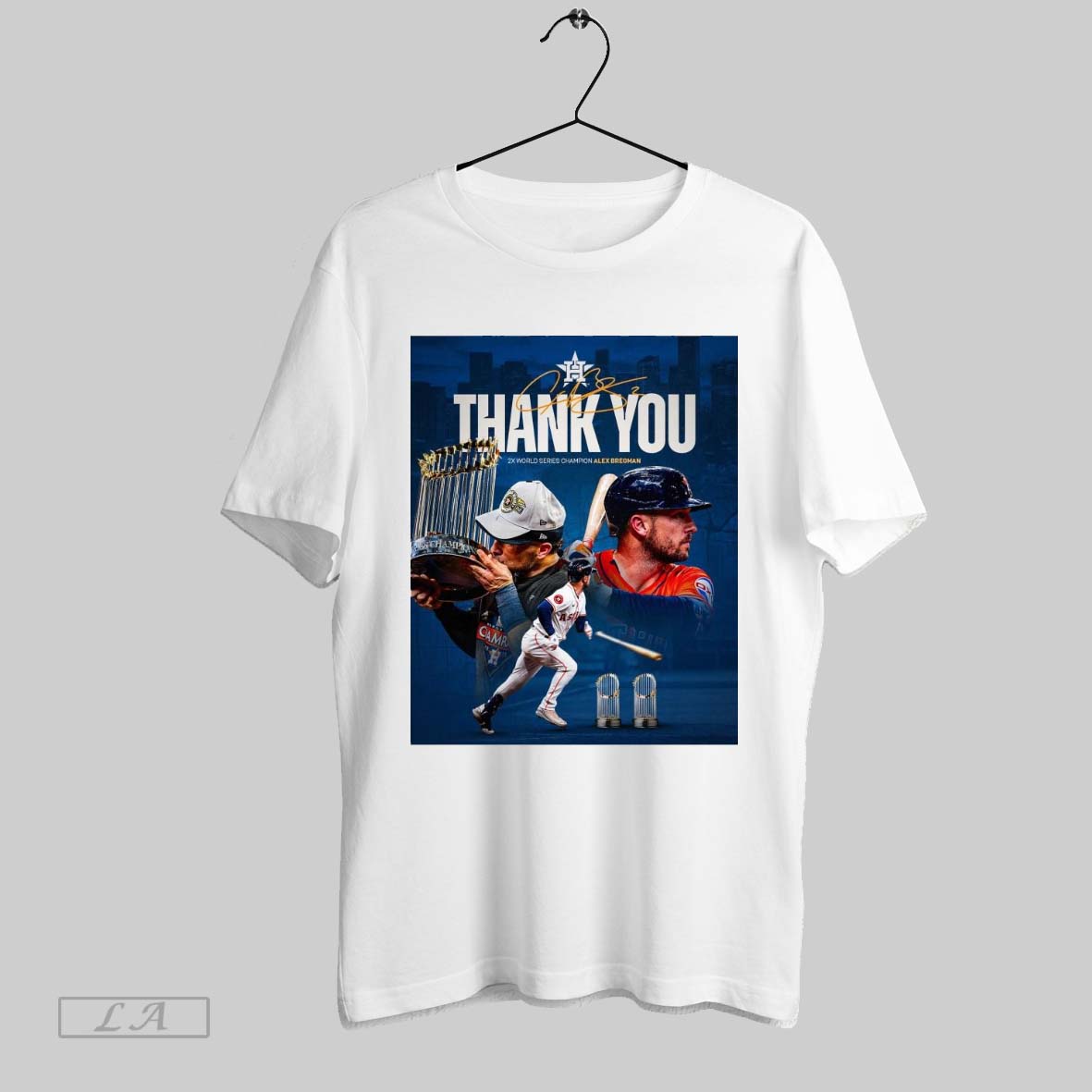 Top Houston Astros Thank You 2x World Series Champion Alex Bregman Signature Poster T Shirt Hoodie, Sweatshirt