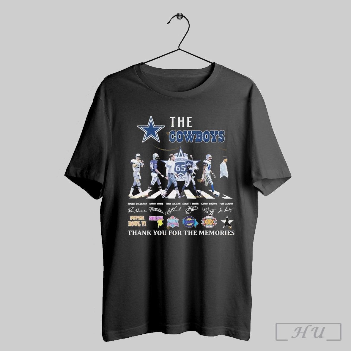 The Dallas Cowboys 65 Anniversary Signature Thank You For The Memories Signatures T Shirt Hoodie, Sweatshirt
