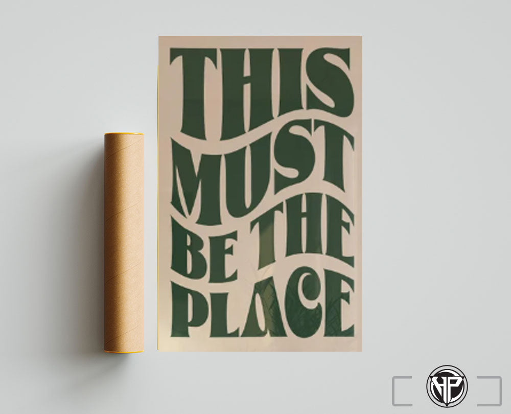 This Must Be The Place Print Retro Wall Art Talking Heads Print Lyric Print Vintage Music Trendy Home Decor T-Shirts,...