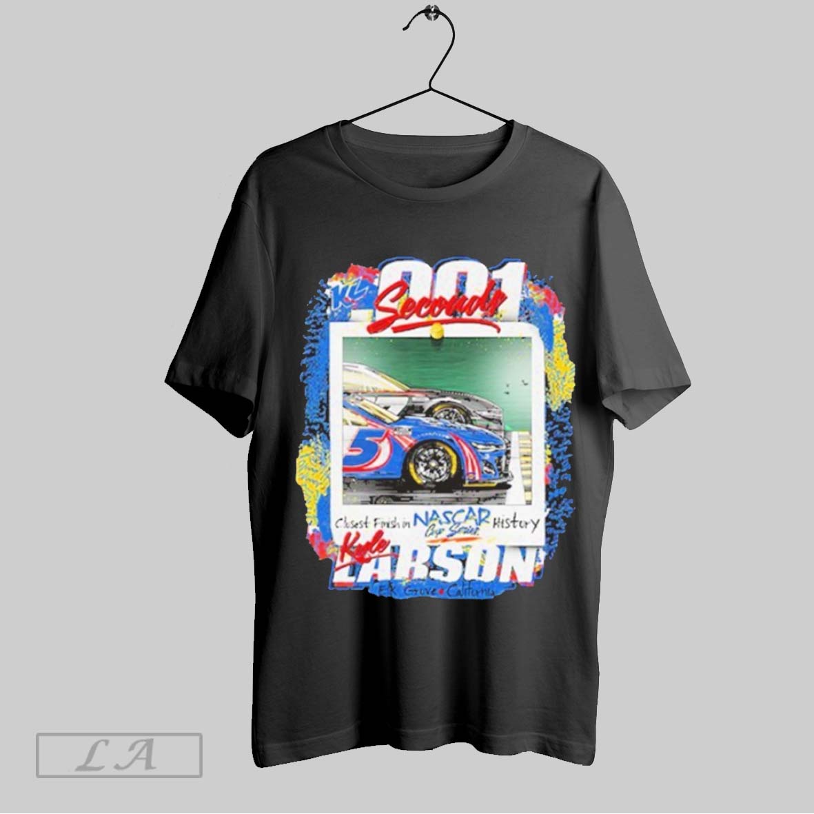 Top Kyle Larson There Is No Place Like Kansas Closest Finish New T Shirt Hoodie, Sweatshirt | CoreVibeTees.com