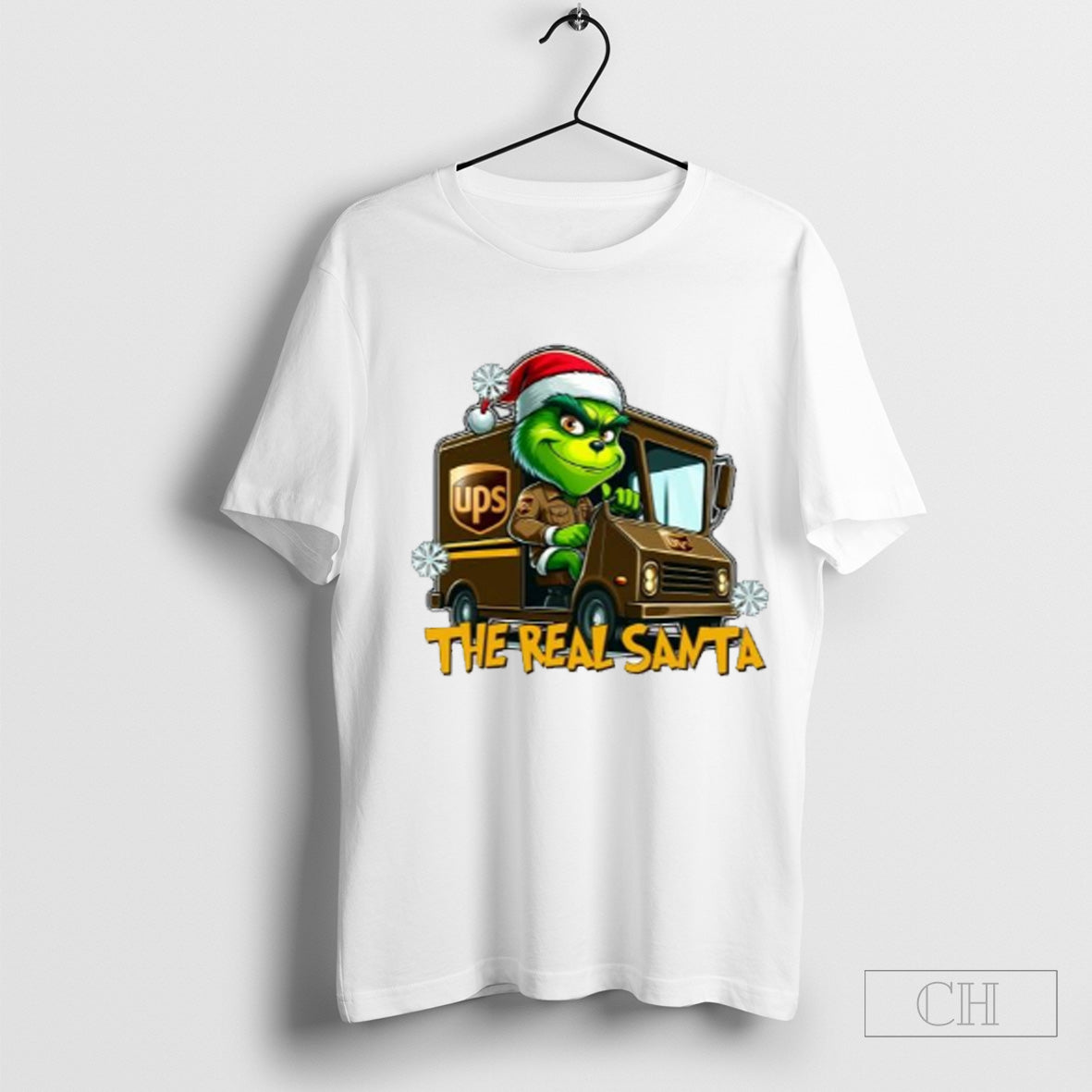 The Grinch The Real Santa UPS Merry Christmas Shirt Hoodie, Sweatshirt | CoreVibeTees.com