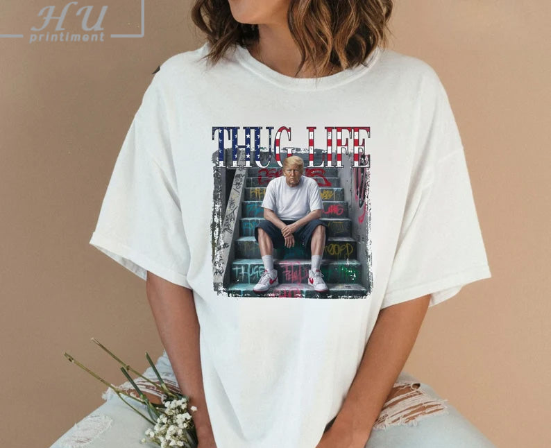 Thug Life Trump T-Shirt, Sarcastic Republican Shirt, Viral Thug Life Trump T-Shirt, Funny Trump 2024 Shirt, Country Music...