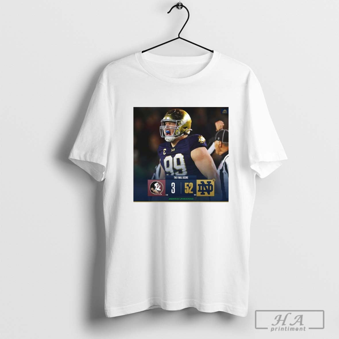 The Final Score Florida State Seminoles Vs Notre Dame Fighting Irish 3 â€“ 52 GoIrish WeAreND T-shirt Hoodie, Sweatshirt