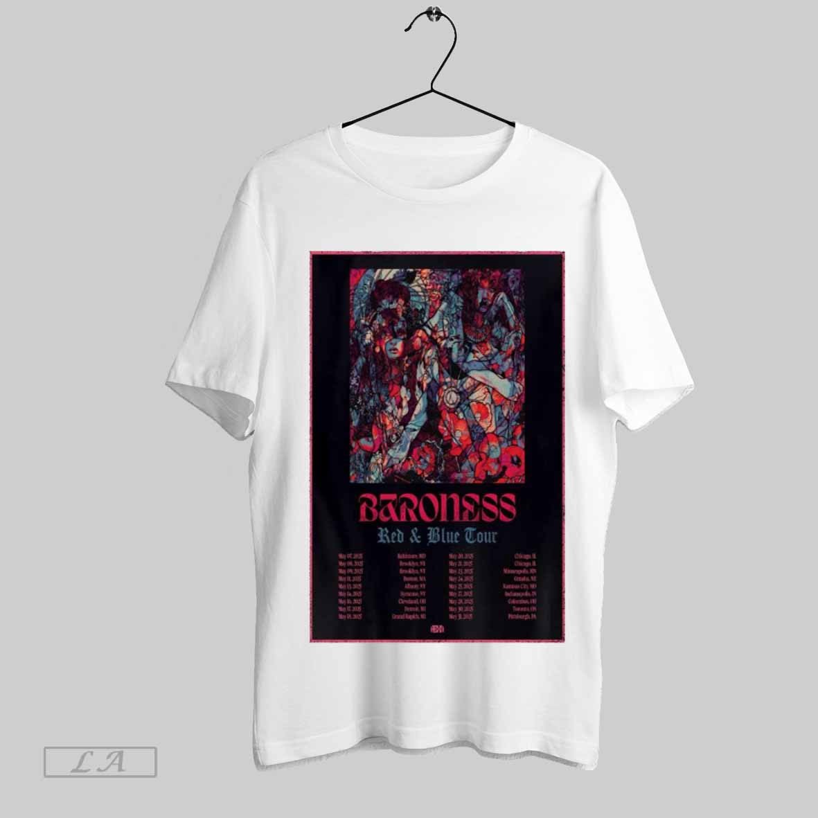 Top Poster Baroness Red And Blue North American Tour 2025 May 07 Baltimore Md May 08 Brooklyn Ny Unisex Sweatshirt T...