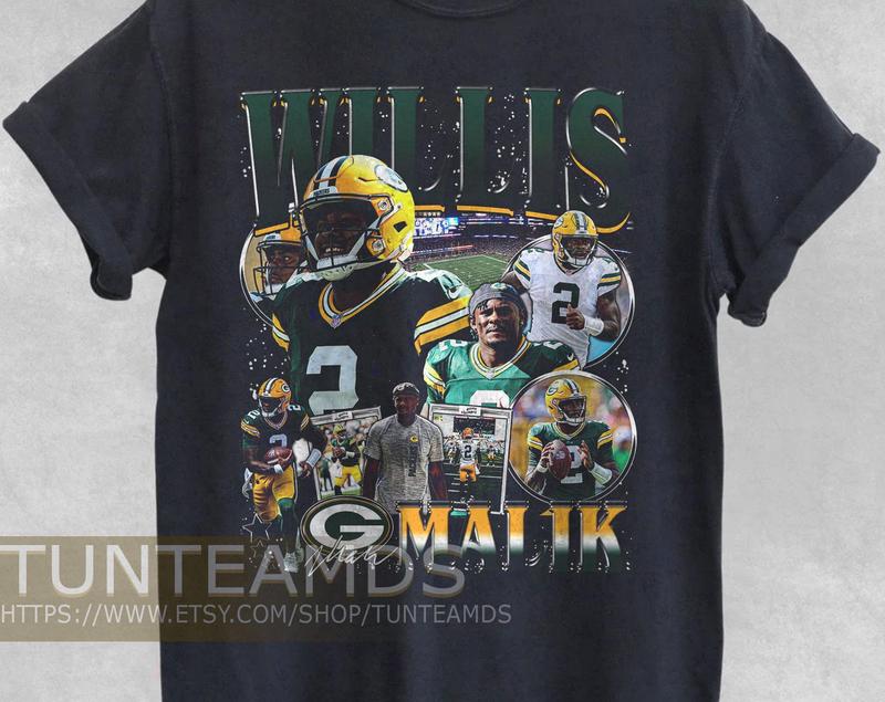 Vintage Malik Willis Shirt, Sweatshirt , Football Shirt, Classic 90S Graphic Tee, Unisex, Vintage Bootleg,... (Image 1)