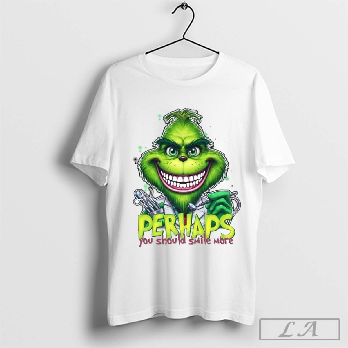 The Grinch Perhaps You Should Smile More Merry Christmas Shirt Hoodie, Sweatshirt | CoreVibeTees.com