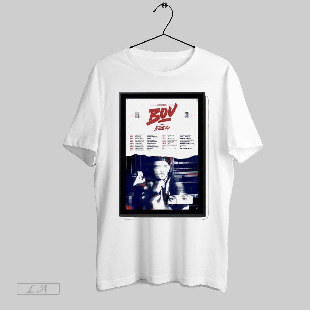 Top Bou Poster Usa Canada Tour 2025 T Shirt Hoodie, Sweatshirt | CoreVibeTees.com