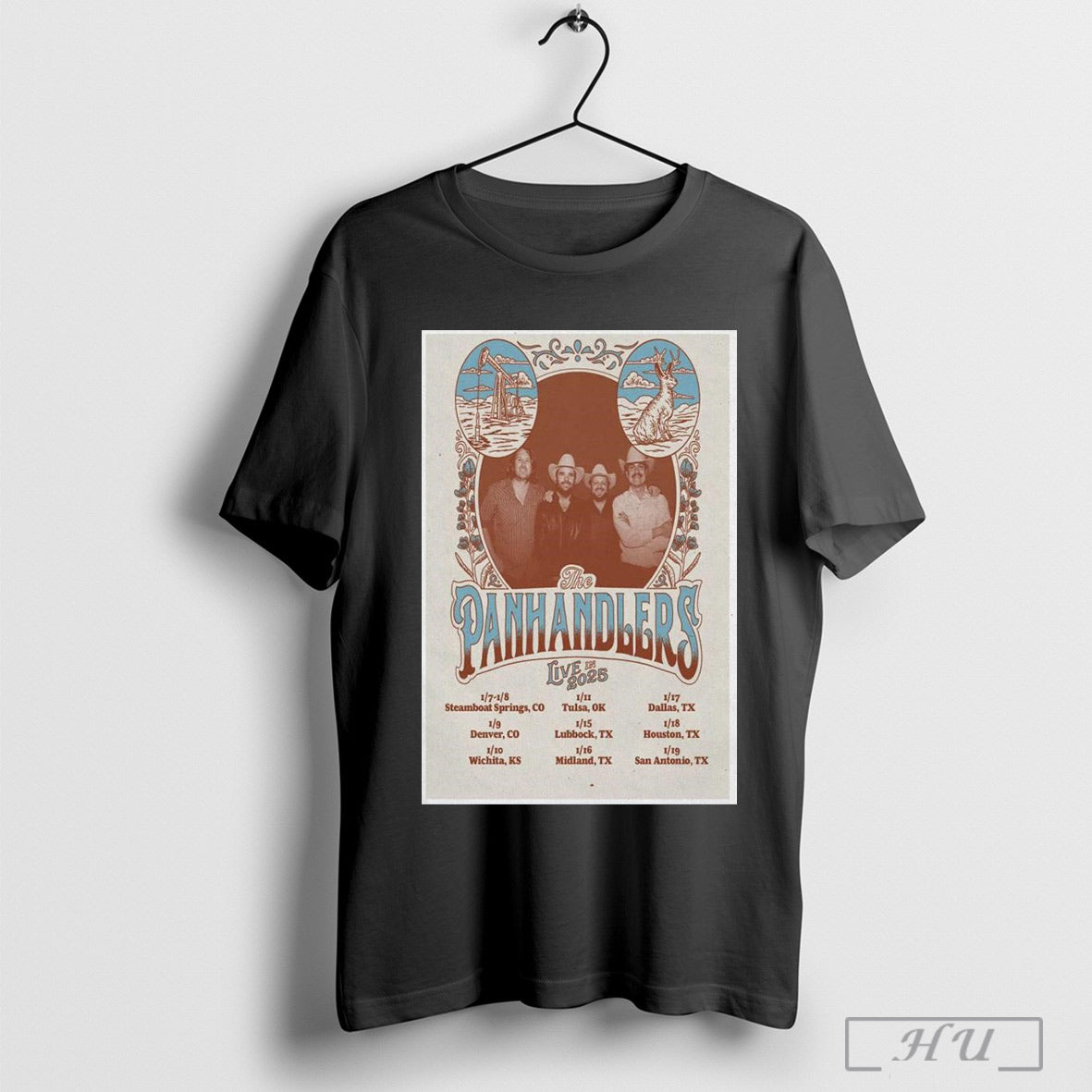 The Panhandlers Live In 2025 Tour Poster T Shirt Hoodie, Sweatshirt | CoreVibeTees.com