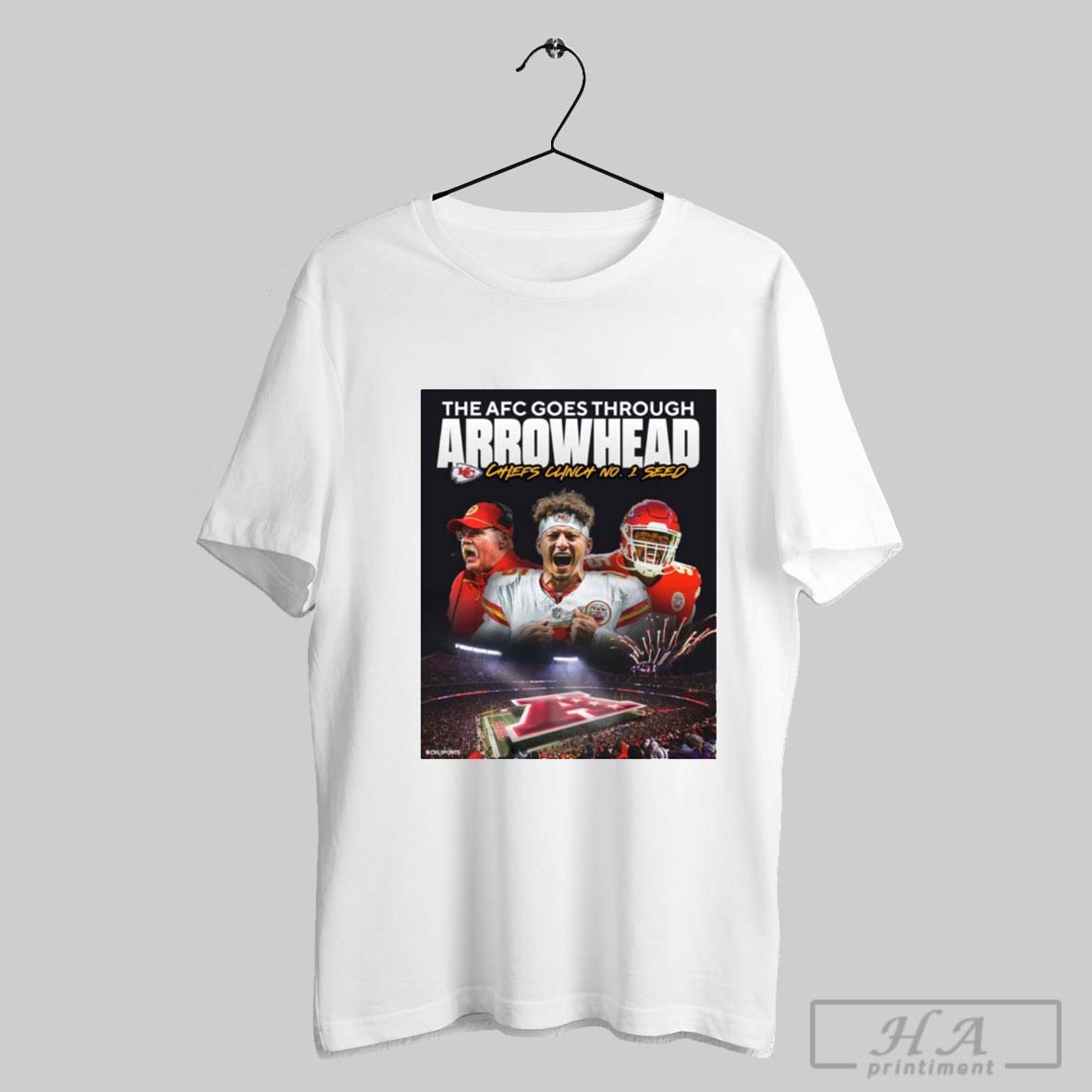 The Afc Goes Through Arrowhead Kansas City Chiefs Clinch No 1 Seed Back To Back Champs Poster T Shirt Sweatshirt Tee...