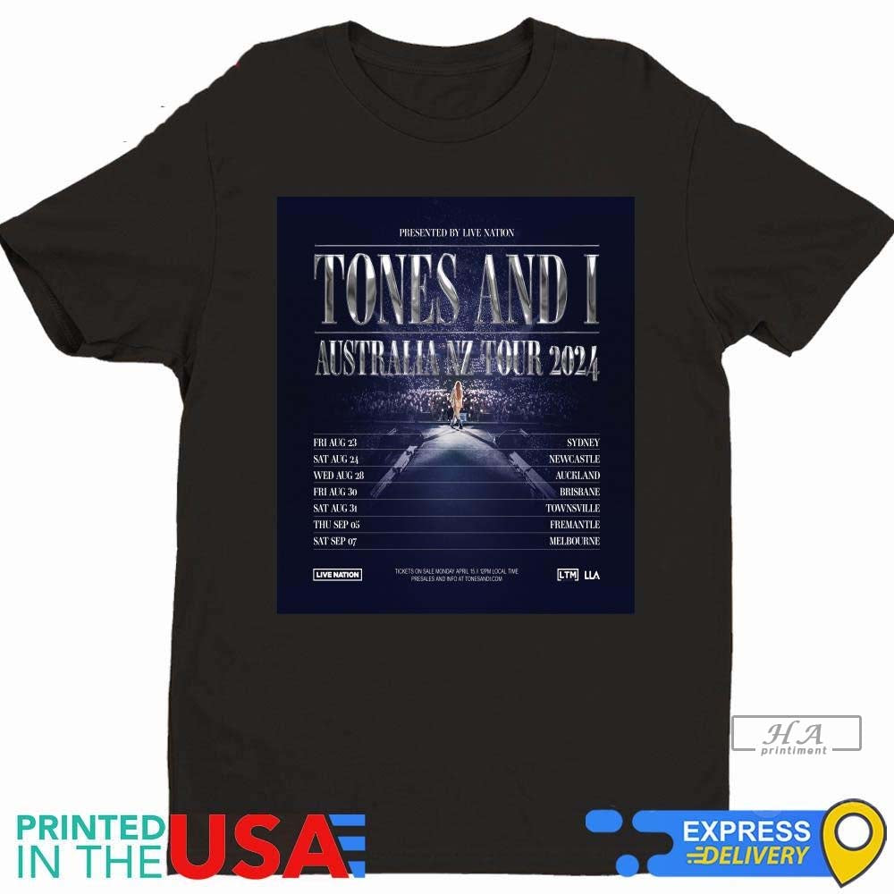 Tones And I Presented By Live Nation Australia-New Zealand Tour 2024 T-Shirt Hoodie, Sweatshirt | CoreVibeTees.com
