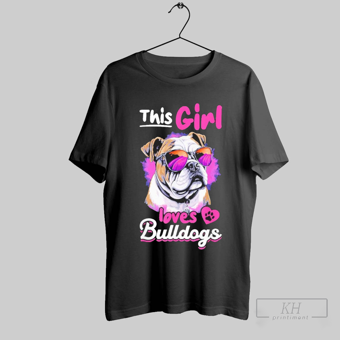 This Girl Loves Bulldogs Cool T Shirt T Shirt Hoodie, Sweatshirt | CoreVibeTees.com