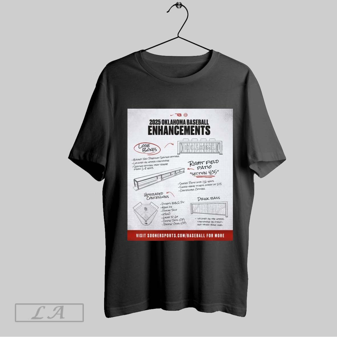Top Poster Oklahoma Sooners Baseball 2025 Oklahoma Baseball Enhancements Loge Boxes Right Field Patio Section 405...