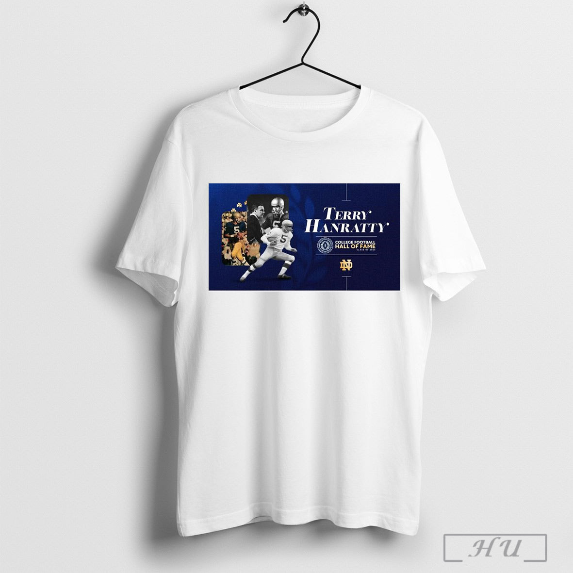 Terry Hanratty Notre Dame Fighting Irish Nff College Football Hall Of Fame Class Of 2025 Poster T Shirt Hoodie, Sweatshirt