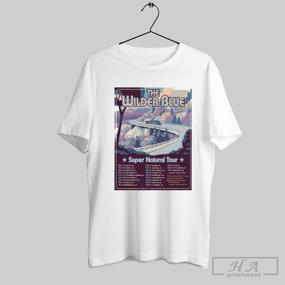 The Wilder Blue Super Natural Tour 2025 Poster Shirt Hoodie, Sweatshirt | CoreVibeTees.com