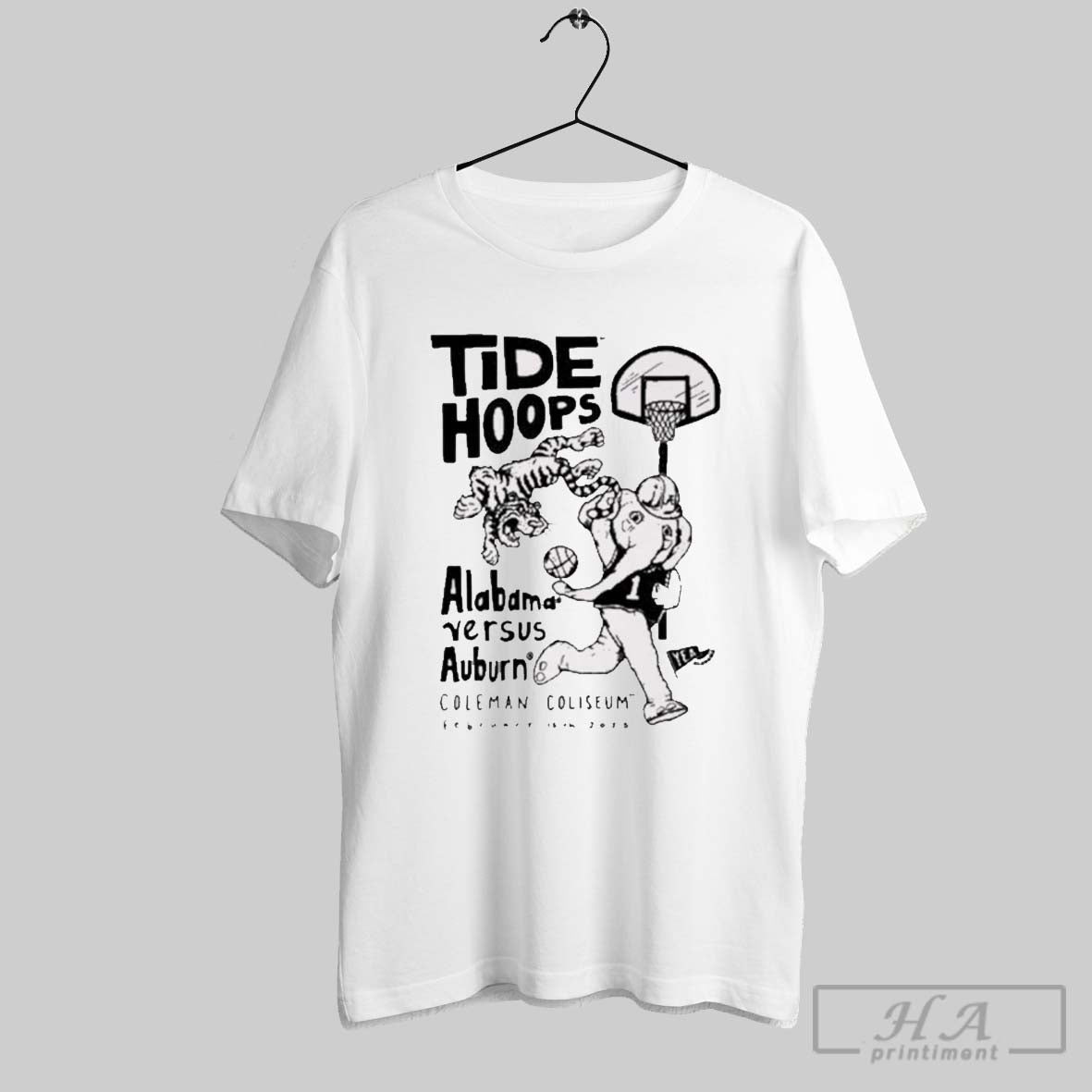 Tide Hoops Alabama Versus Auburn Coleman Coliseum Feb 13th 2025 T Shirt Hoodie, Sweatshirt | CoreVibeTees.com