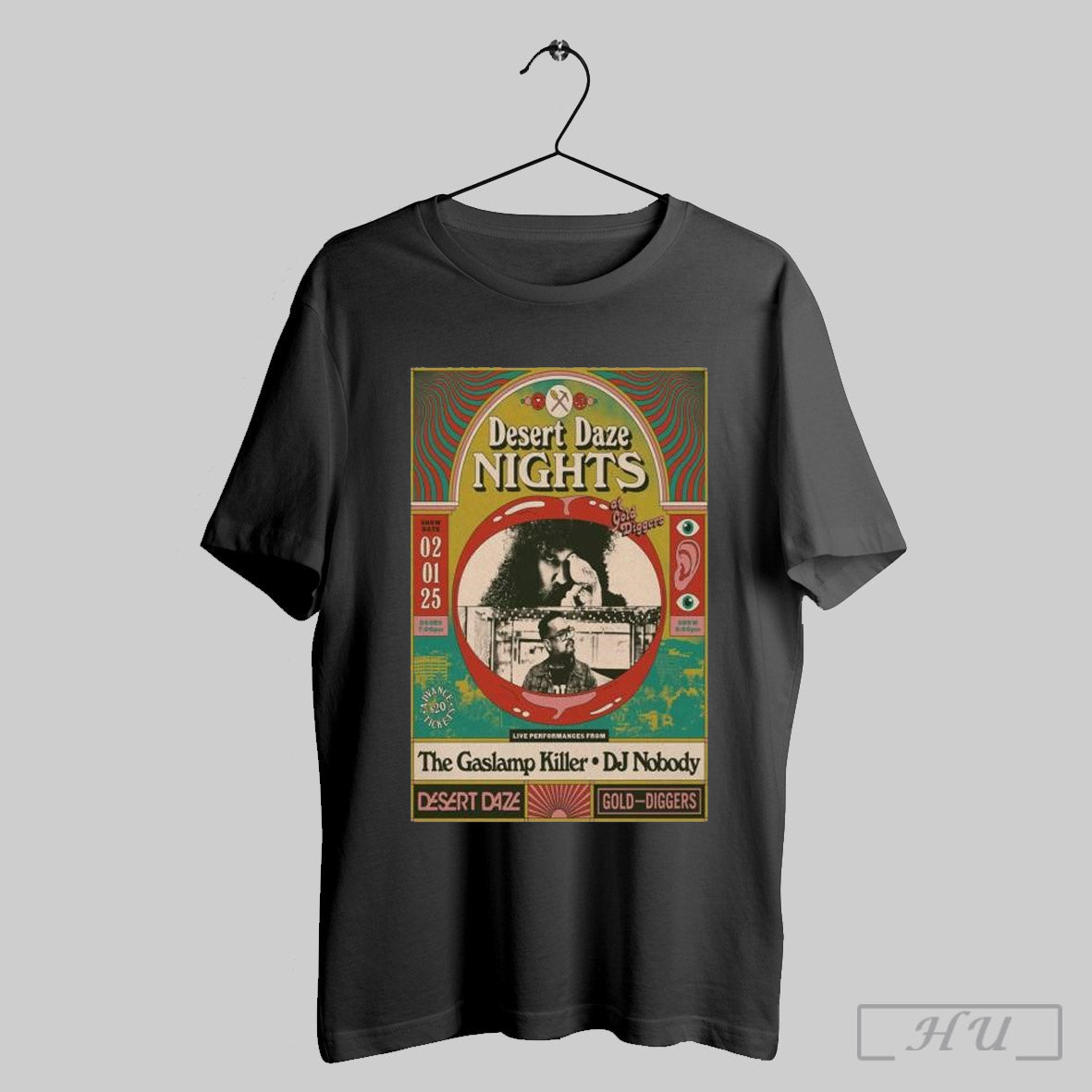 The Gaslamp Killer And Dj Nobody Gold Diggers Los Angeles Ca Feb 1 2025 T Shirt Hoodie, Sweatshirt | CoreVibeTees.com