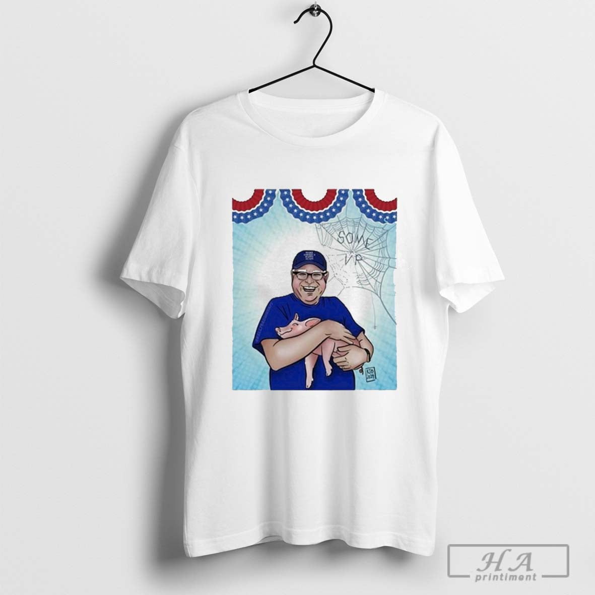 Tim Walz Hugs Pig Make America Happy Again Shirt Hoodie, Sweatshirt | CoreVibeTees.com