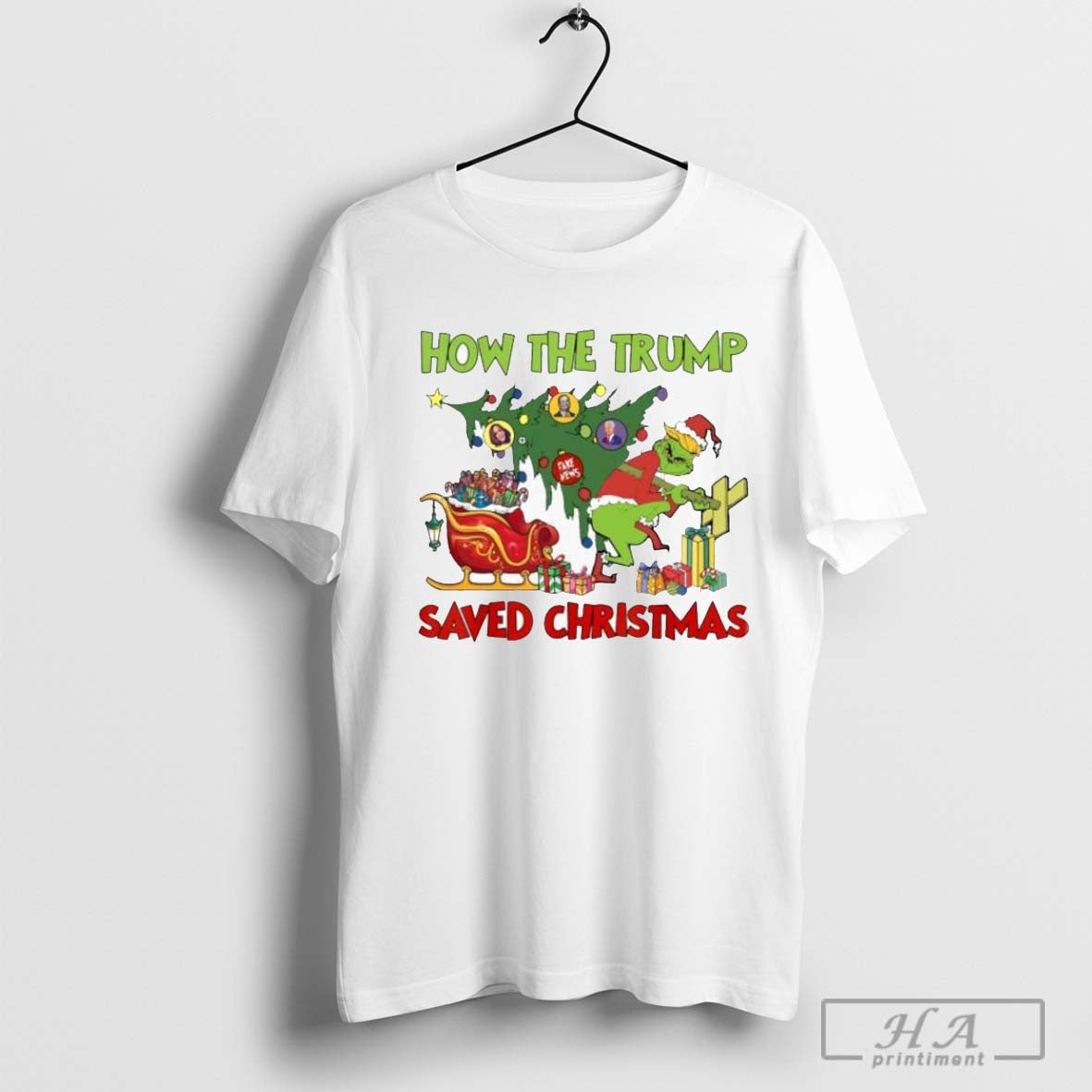 The Grinch How The Trump Saved Fake News Christmas T-Shirts Hoodie, Sweatshirt | CoreVibeTees.com