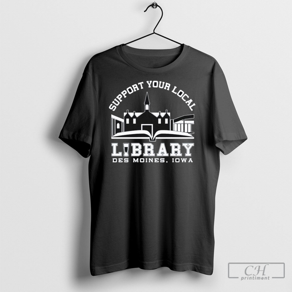 The Library Cafe Support Your Local Library Moines Iowa Bulldog T Shirt Sweatshirt Tee Hoodie | CoreVibeTees.com
