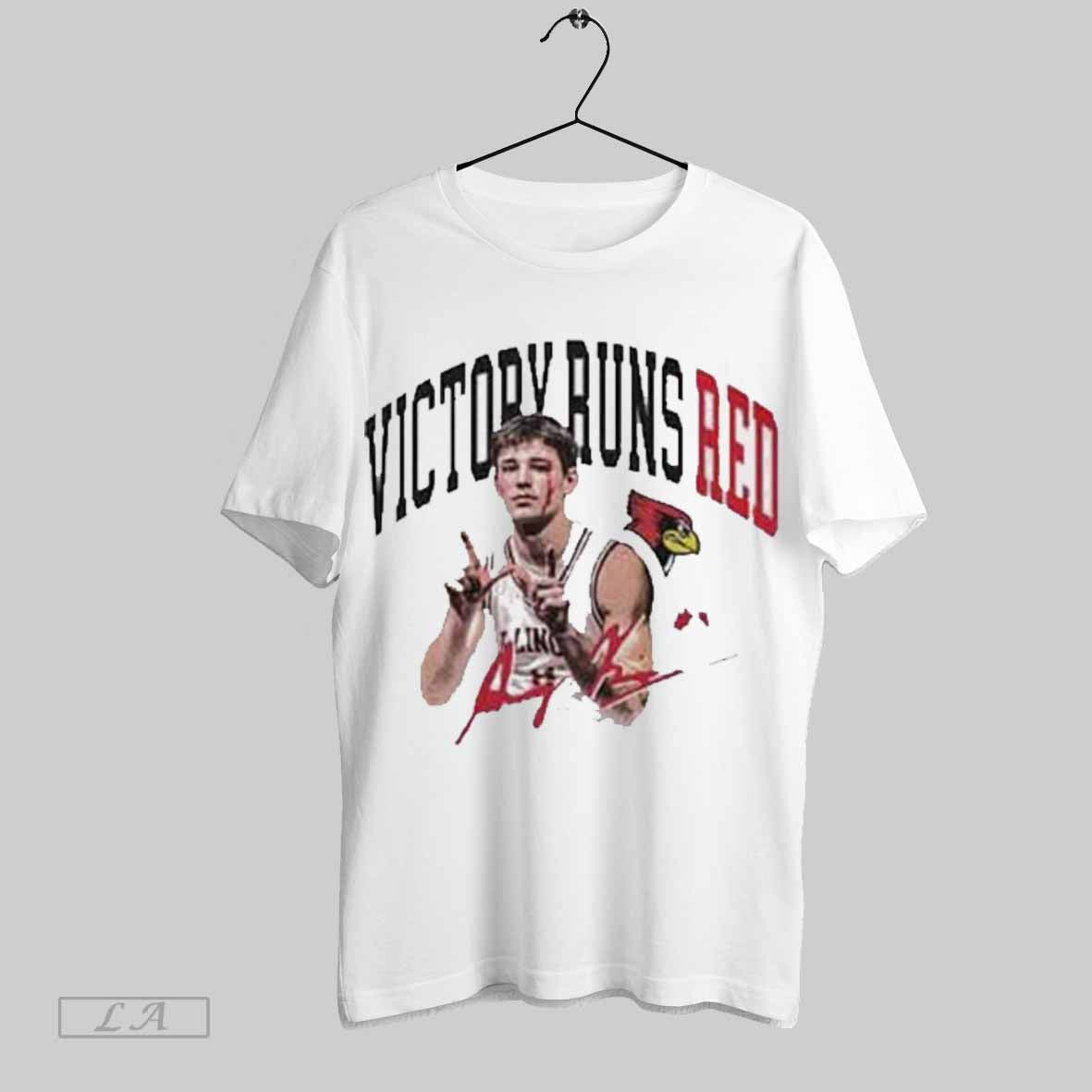 Top Johnny Kinziger Victory Runs Red T Shirt Sweatshirt Hoodie Shirt | CoreVibeTees.com