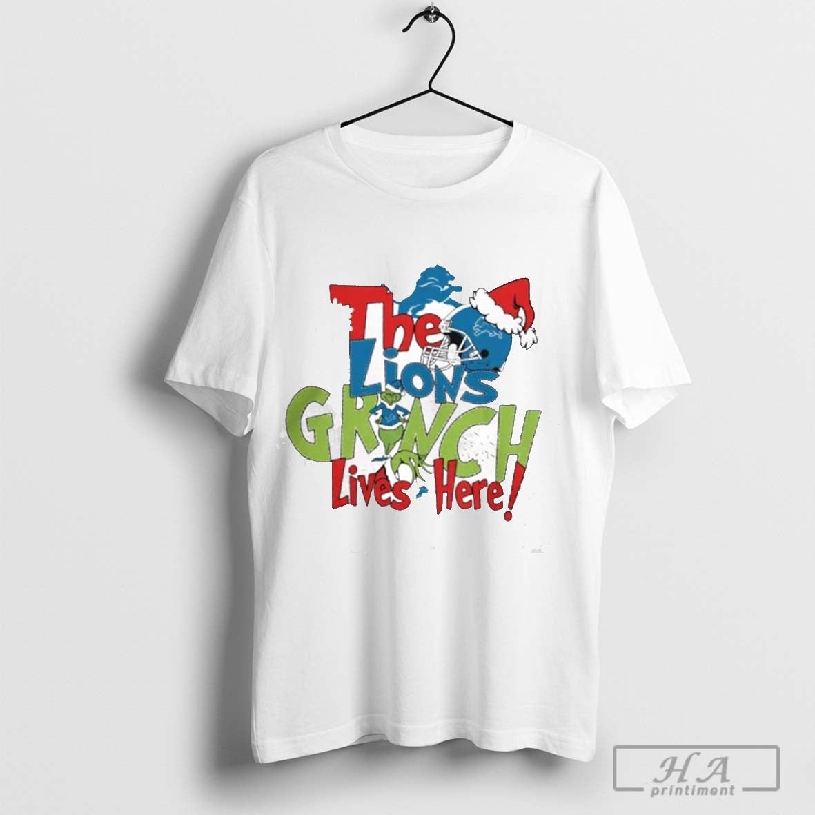 The Detroit Lions Grinch lives here Christmas shirt Hoodie, Sweatshirt | CoreVibeTees.com
