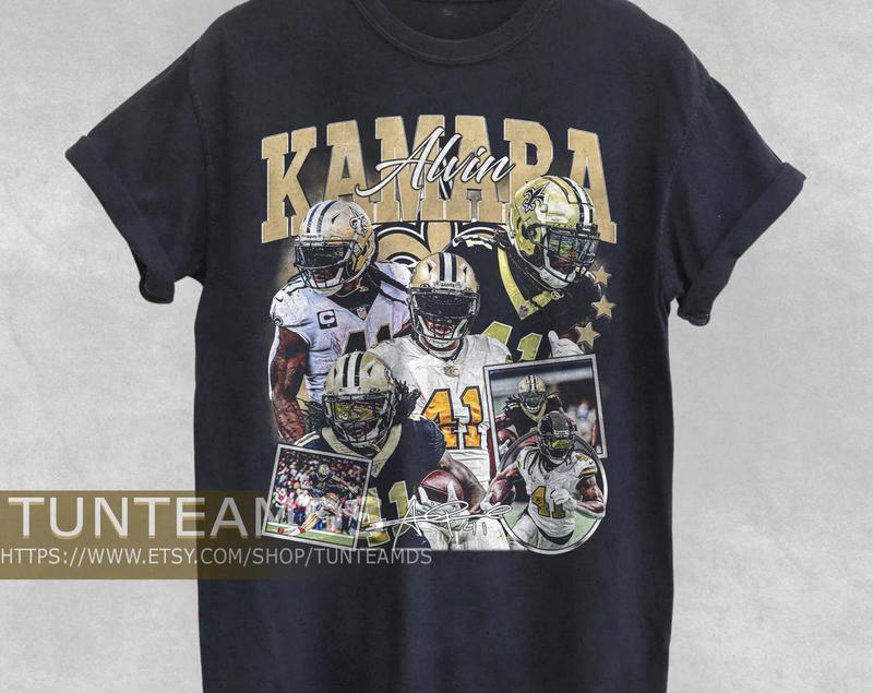 Vintage Alvin Kamara Shirt, Sweatshirt , Football Shirt, Classic 90S Graphic Tee, Unisex, Vintage Bootleg,... (Image 1)
