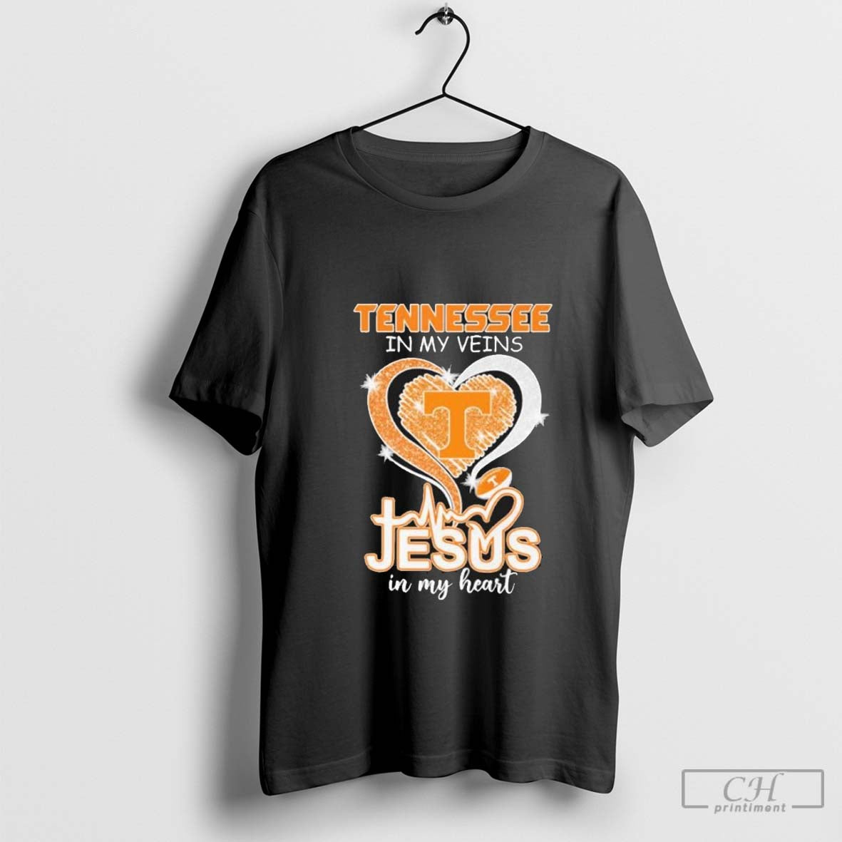 Tennessee Volunteers In My Veins Jesus In My Heart Diamonds Shirt Hoodie, Sweatshirt | CoreVibeTees.com