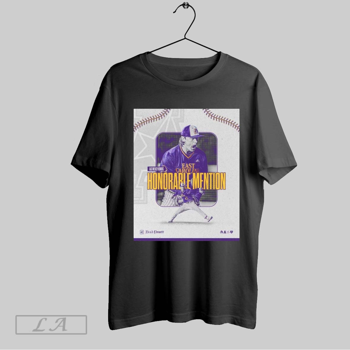 Top East Carolina Pirates Baseball Brad Pruett Aac Weekly Honors Honorable Mention Poster T Shirt Hoodie, Sweatshirt