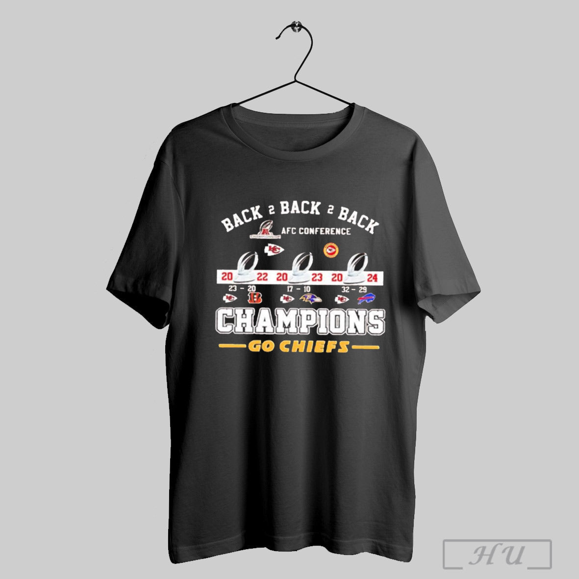 Trendy Back 2 Back 2 Back Afc Conference Champions Go Chiefs Kansas City Chiefs Shirt Sweatshirt Hoodie | CoreVibeTees.com