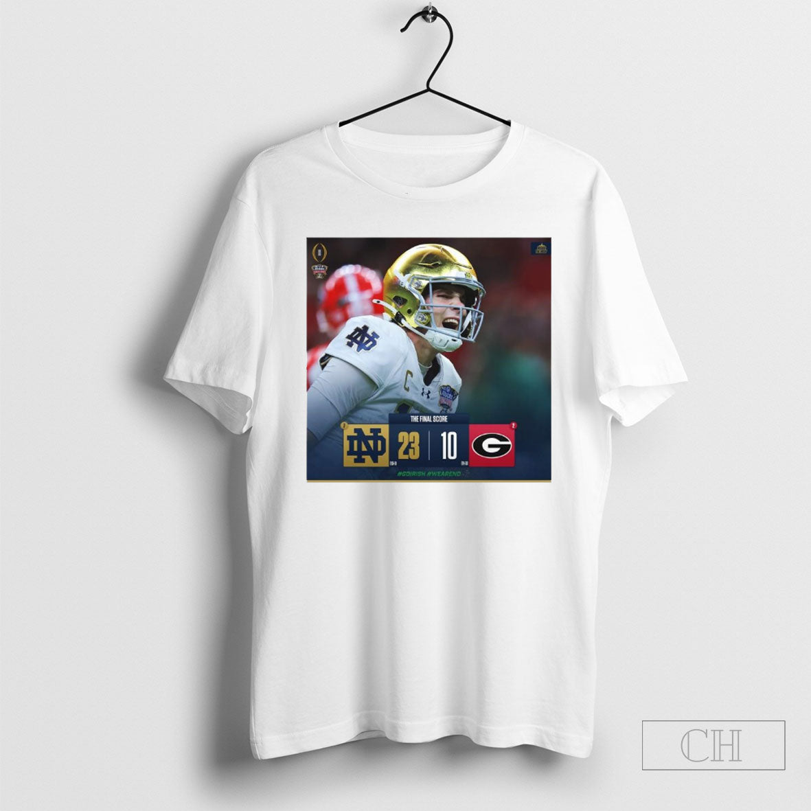 The Final Score Notre Dame Fighting Irish Win Georgia Bulldogs 23 10 Go Irish We Are Nd Poster T Shirt Hoodie, Sweatshirt