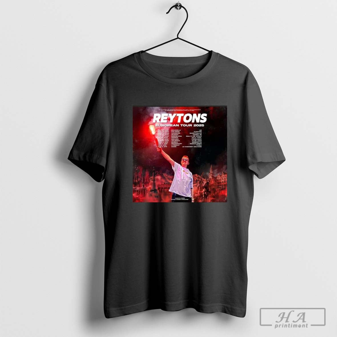 The Reytons EUROPEAN Tour Dates 2025 Shirt Hoodie, Sweatshirt | CoreVibeTees.com