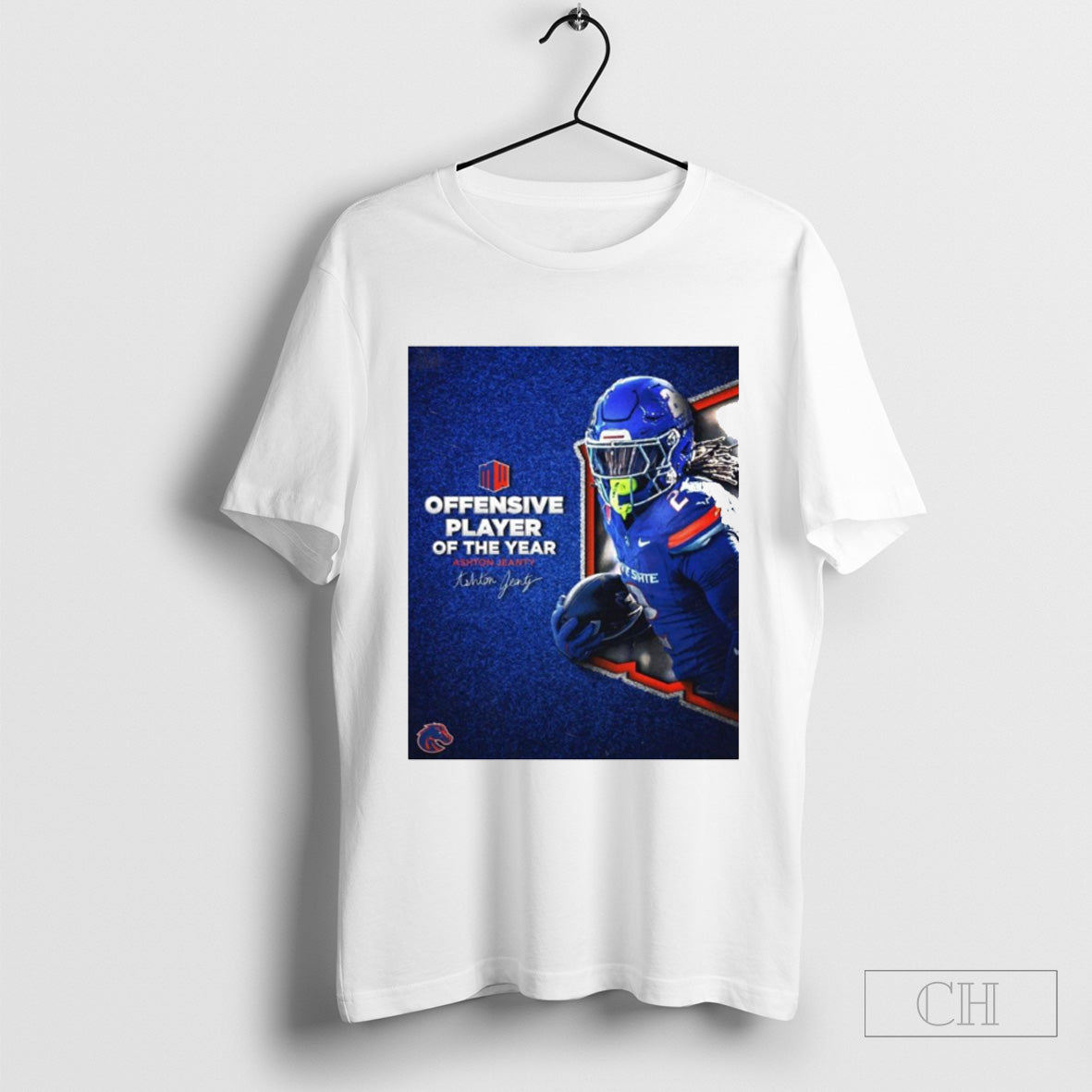 The 2024 Mountain West Offensive Player of the Year Ashton Jeanty Boise State Broncos Signature Poster t-shirt Hoodie,...