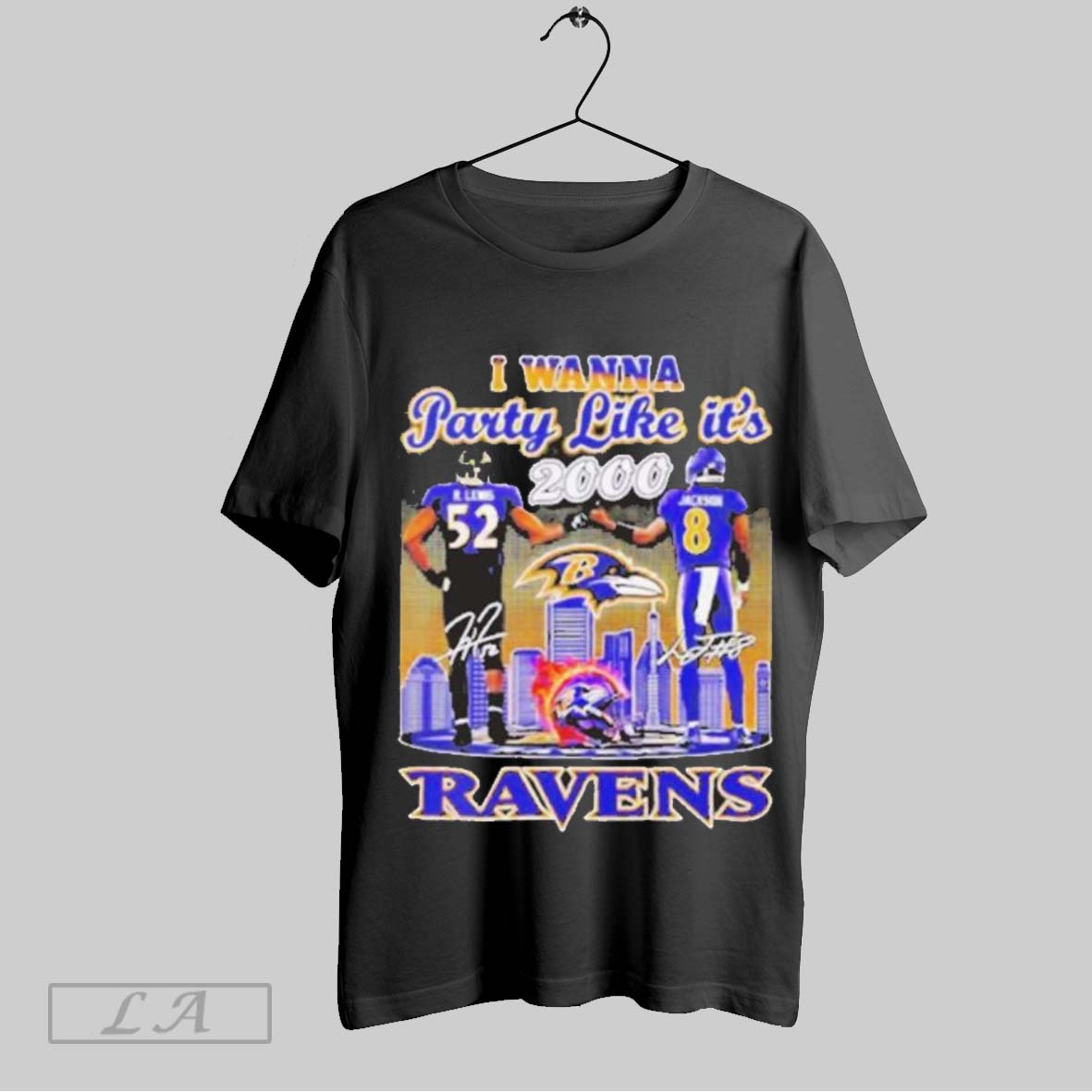 Top I Wanna Party Like Its 2000 Lewis And Jackson Baltimore Ravens Signatures Unisex Sweatshirt T Shirt Hoodie