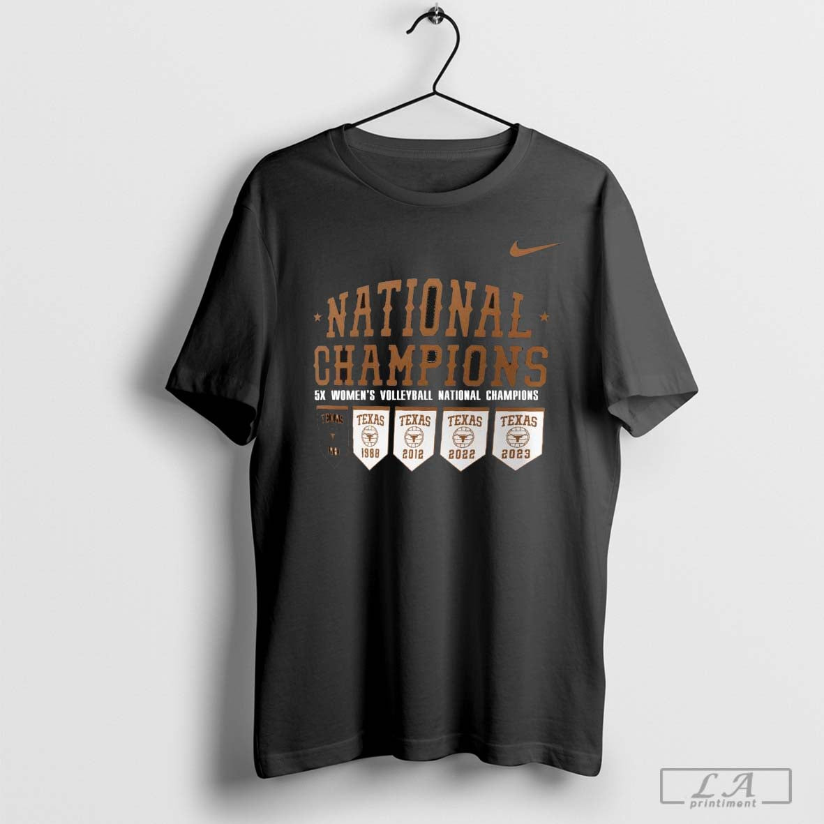 Texas Longhorns Five-Time Volleyball National Champions T-Shirt Hoodie, Sweatshirt | CoreVibeTees.com